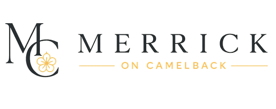 A logo with the text "Merrick on Camelback" in gold and black.